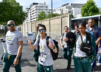 Arrivée de l'équipe d'Afrique du Sud