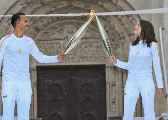 Laetita Casta et Mohamed Bouafsi