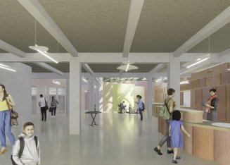 Visuels du nouveau conservatoire - hall d'accueil