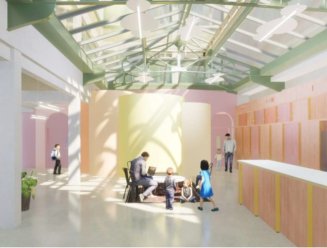 projection hall d'accueil