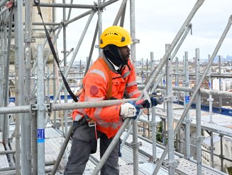 Montage de l'échafaudage