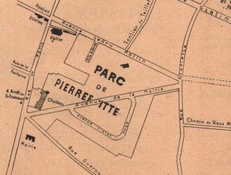 Plan du quartier centre-ville de Pierrefitte