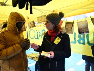 Marie Huiban, militante du DAL.