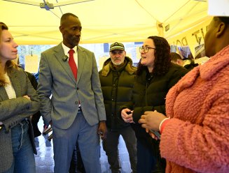 Bally Bagayoko et les militants du DAL.