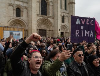 Rassemblement antiraciste à Saint-Denis.