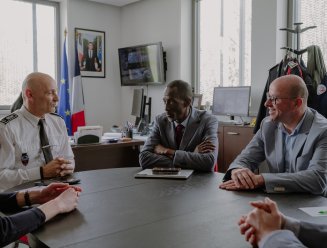 Rencontre Bally Bagayoko, Farid Aïd, commissaire de police nationale Fabrice Corsaut