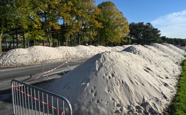 Sable du beach-volley au parc de Marville